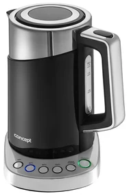 Concept RK3171 rýchlovarna kanvica s termoreguláciou Cool Touch 1,7 l, čierna