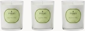 Ručne vyrobené vonné sviečky Vintage Aromatherapy (Lily of the Valley, White Florals & White Musk), 3 ks