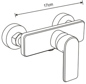 Mexen Sven sprchový set s dažďovou sprchou a sprchovou batériou Cetus, čierna matná, 744340262-70