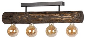 Spot-Light DO6997456 - Prisadený luster TRABO 4xE27/60W/230V borovica