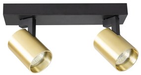Bodové svietidlo VOLF 2xGU10/10W/230V zlatá/čierna