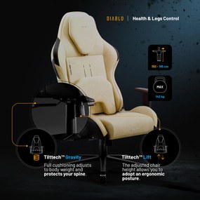 Herné Kreslo Diablo X.One Prime Normal Size Broken Gold