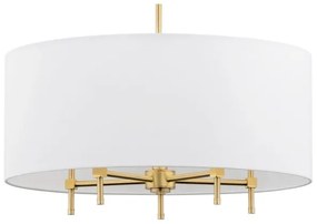 Argon 2132 - Luster na tyči ABBANO 5xE14/7W/230V mosadz/biela