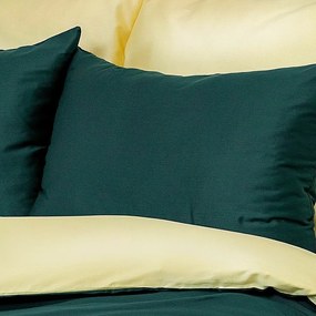 Kvalitex Saténové obliečky Luxury Collection tm. zelená/smotanová, 140 x 200 cm, 70 x 90 cm