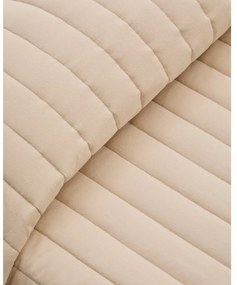 Béžový prešívaný pléd z Bio bavlny 180x240 cm Sini – Kave Home