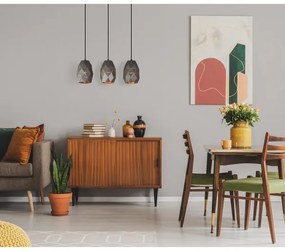 ITALUX MDM-3480/3 GR+GD - Luster na lanku HARLEY 3xE27/40W/230V antracit