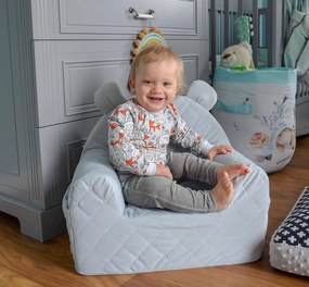 Pohodlné kresielko s uškami pre deti TYRKYSOVÁ