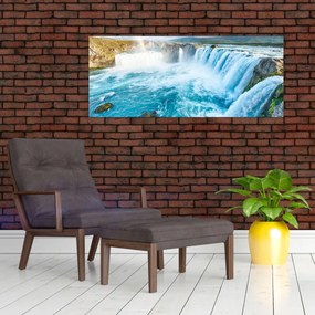 Obraz - Vodopád Godafoss (120x50 cm)