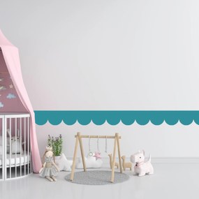 PIPPER. Textilná samolepiaca tapeta - Mini Oblúk - Modrozelená farba Farba: Bledá