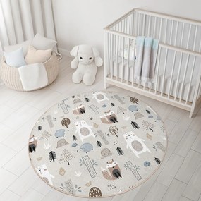 Prateľný detský koberec ø100 cm Forest Friends – Mila Home