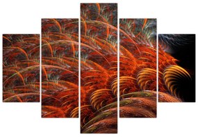 Obraz - Abstraktná imitácia peria (150x105 cm)