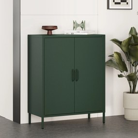 Skrinka do obývačky s policami VITO, 800 x 1015 x 400 mm, Modern: fľaškovo zelená farba