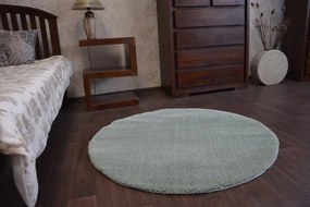 Okrúhly koberec SHAGGY MICRO zelená Veľkosť: kruh 100 cm
