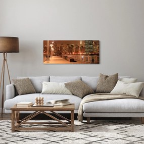 Obraz - Nočné mesto (120x50 cm)