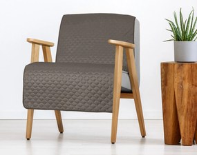 PREHOZ NA KRESLO DIMON 70X160 CM TMAVOBÉŽOVÝ