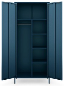 Šatníková skriňa FLAVIO, 800 x 1850 x 450 mm, Modern: tmavomodrá farba