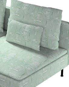 Poťah na trojpohovku Söderhamn, 3-os., nerozkladá  farba produktu zelená látka zapletaná, vzorované
