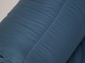 Celoročná prešívaná prikrývka 140x200 cm z dutého vlákna, modrá