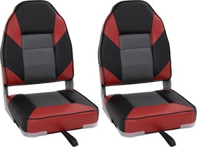 vidaXL Skladacie sedadlá do člna 2 ks s vysokým operadlom 39x43x58 cm