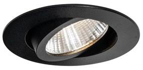 Zapustený reflektor čierny 6,8 cm vrátane LED 750 lm stmievateľný IP23 - Gaius