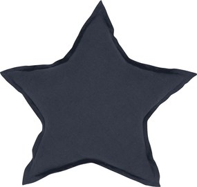 Ľanový vankúš hviezda grafitová 50 cm
