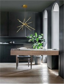 Nova Luce závesné svietidlo Raccio zlatý kov a akryl Led 56W 230V 3000K IP20