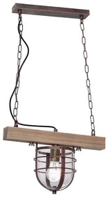 Luster na reťazi ANDER 1xE27/60W/230V svetlohnedá