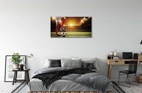Obraz canvas Futbalovom štadióne nohy 120x60 cm