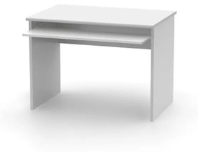Tempo Kondela Písací stôl s výsuvom na klávesnici Johan 2 New 2, biely, 100 cm
