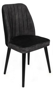 Súprava jedálenských stoličiek Alfa Anthracite and Black, 2 ks