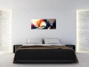 Obraz - Vo víre povodne, akvarel (120x50 cm)