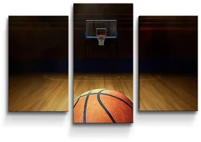 Sablio Obraz - 3-dílný Basketbal - 75x50 cm