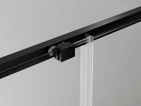 Mexen Exo, sprchovací kút s posuvnými dverami 130 x 90 cm, 6mm číre sklo, čierny profil, 8151-130-090-70-00