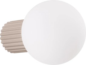 Nástenné svietidlo Halo, 1x biele sklenené tienidlo, tp