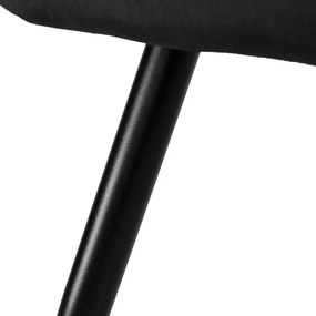 Jedálenská stolička ATLANTA zamatová, čierna