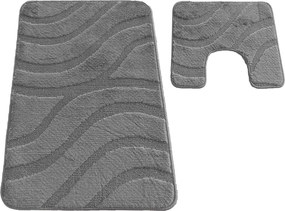 DY Kúpeľňová sada koberčekov s výrezom Symphony Metal Grey