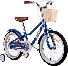 RoyalBaby Roztomilý mestský detský bicykel s košíkom Eurocle 18 palcov RB18B-38 modrý