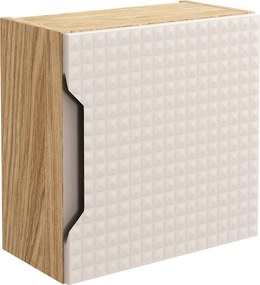Comad Kúpeľňová skrinka závesná horná Qubik Luxor Beige 35 béžová/dub olejovaný