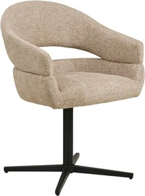 Béžové čalúnené jedálenské kreslo s podrúčkami Dover – House Nordic