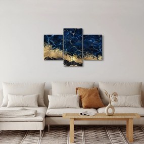 Obraz - Tmavo-modrý mramor (90x60 cm)