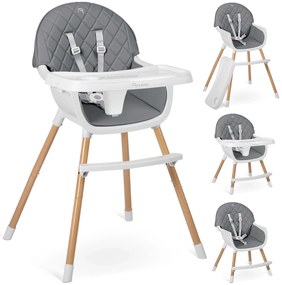 Stolička na kŕmenie Nukido Lilo 700700, šedá