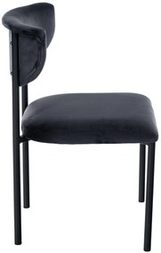 Stolička pre návštevy Gambell zamat - čierna