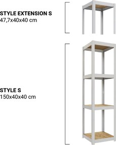 Rozširujúca súprava S 47,7x40x40 1x70Kg R9002 D-Carbon