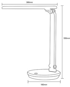 Zuma Line SM-542-WH - LED Stolná lampa LED/5W/230V 3000-6000K biela