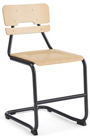Školská stolička LEGERE II, V 500 mm, antracit, breza
