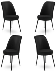 Sada jedálenských stoličiek Dexa Black, 4 ks