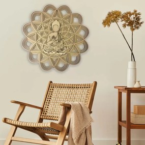 Vyrezávaná drevená 3D mandala na stenu | SENTOP PR0459
