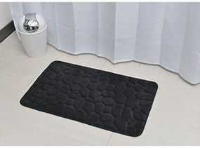 TENDANCE Predložka do kúpeľne Stones, 50x80 cm, čierna