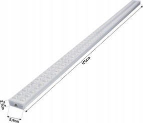 BERGE LED lampa NEPTUN 120cm - 72W - 7200lm - IP20 - 6000K - studená biela