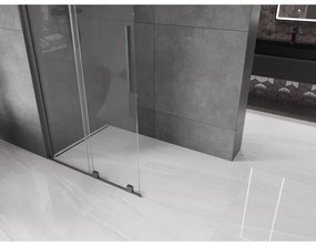 Mexen Velar, posuvné dvere do otvoru typ Walk-In 85 cm, 8mm číre sklo, grafitová matná, 871-085-000-03-66